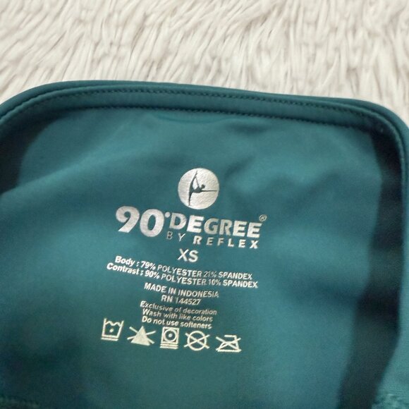 Women 90 Degrees High Rise Performance Leggings in Dark Teal Size Extra Small - Picture 6 of 7